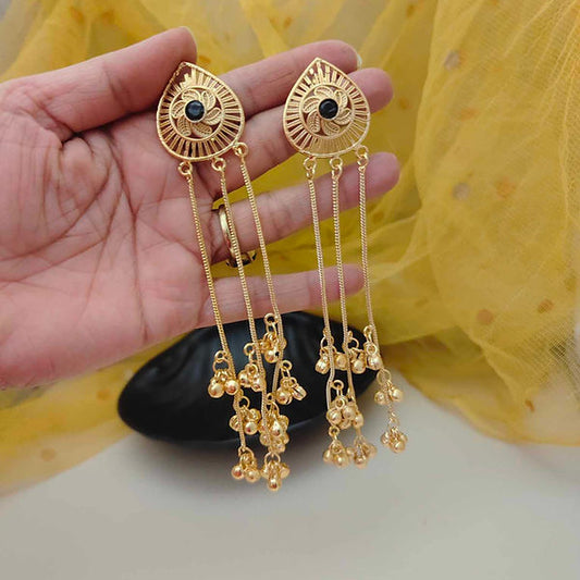 Ethnic Feather-Inspired Oxidised Earrings – Bold Cultural Elegance