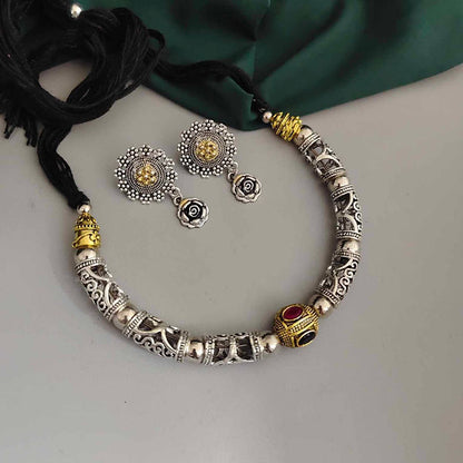 Heritage Beaded American Diamond Necklace Set