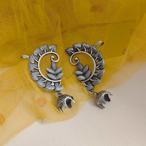 Vintage Peacock Leaf Oxidised Earrings