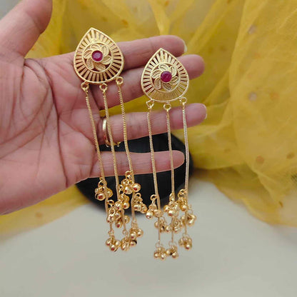 Ethnic Feather-Inspired Oxidised Earrings – Bold Cultural Elegance