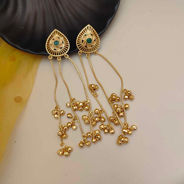 Ethnic Feather-Inspired Oxidised Earrings – Bold Cultural Elegance
