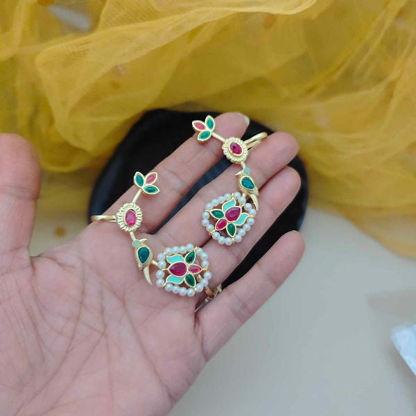 Ornate Peacock Vine Earrings – Antique Finish Heritage Jewellery