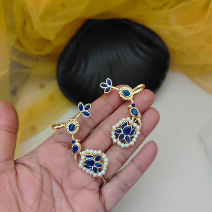 Ornate Peacock Vine Earrings – Antique Finish Heritage Jewellery