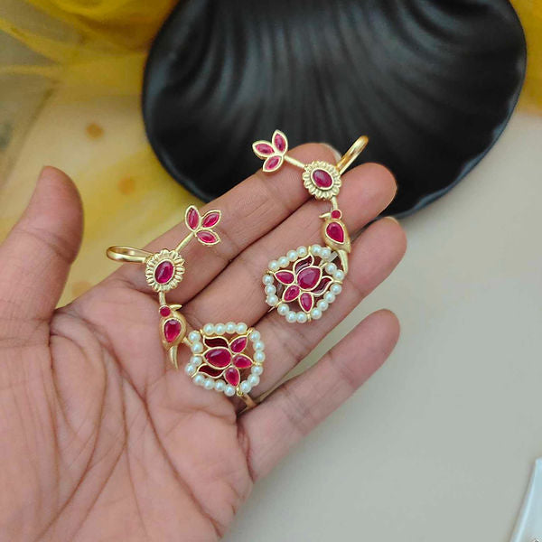 Ornate Peacock Vine Earrings – Antique Finish Heritage Jewellery