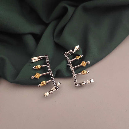 Timeless Ethnic Swirl Earrings – Designer Oxidised Statement