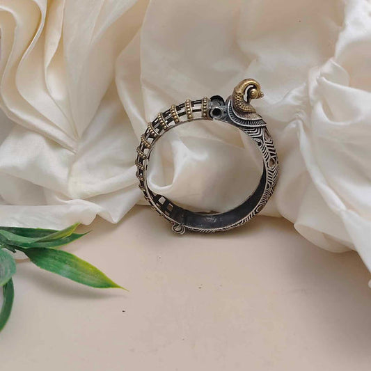 Imperial Two-Tone Oxidised Kada Set – Vintage Bridal Bangles