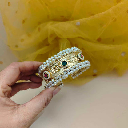 Regal Antique Finish Kada Set – Ethnic Statement Bangles